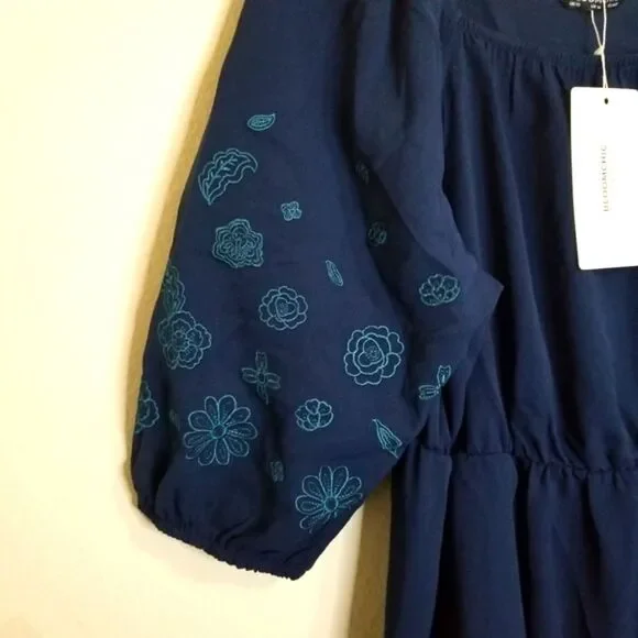 Bloomchic Blue lantern sleeve Dress - Picture 7 of 9